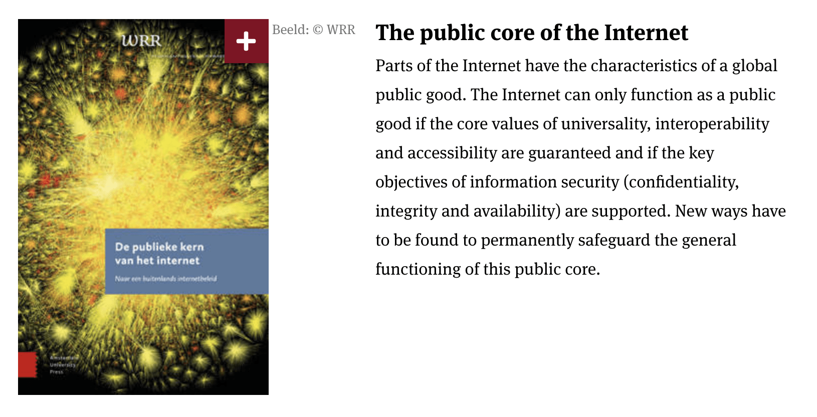 Report 'public core of the internet